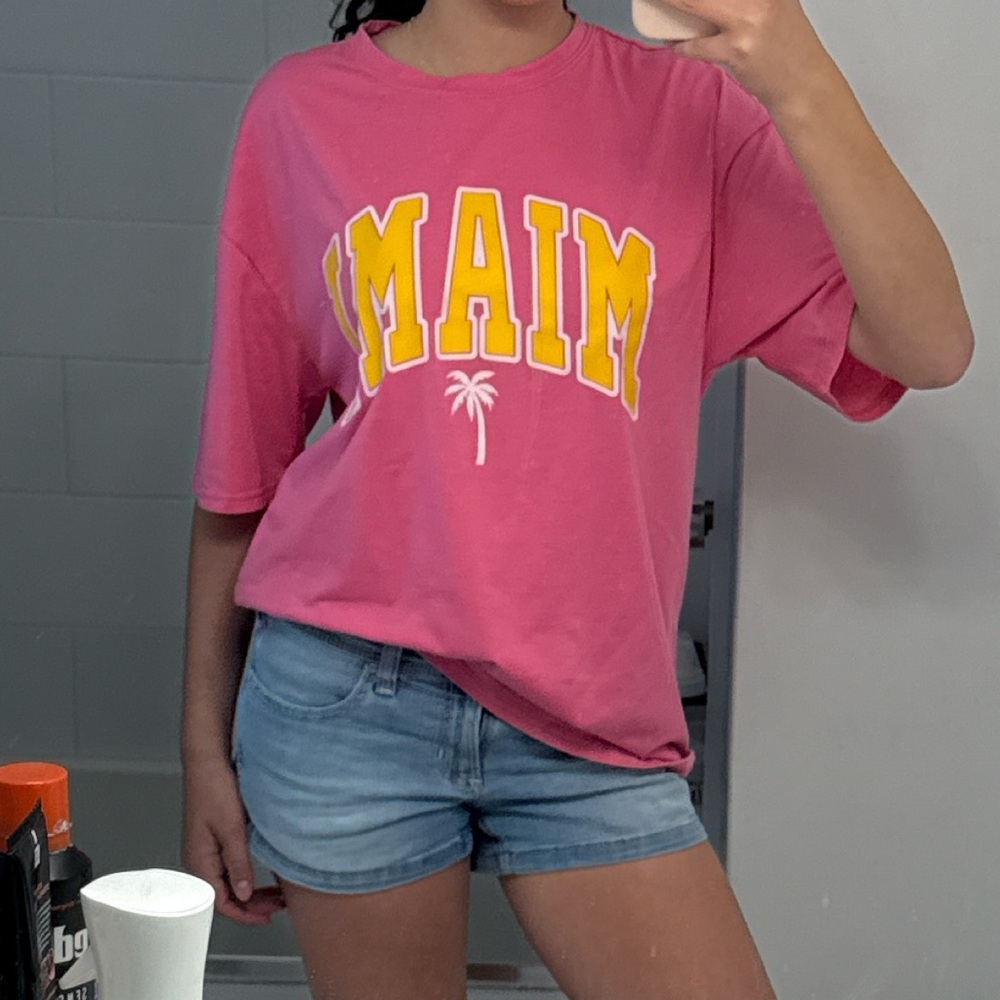 Pink Miami Graphic T-Shirt